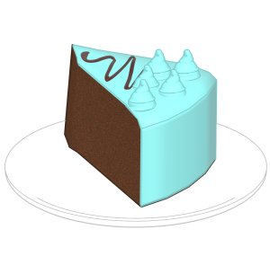 チョコミントケーキのイラスト