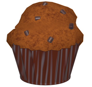 チョコレートマフィンのイラスト