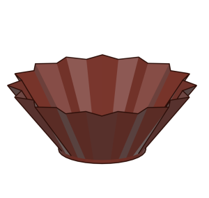 チョコ紙ケースのイラスト