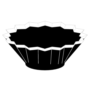 チョコ紙ケースのシルエット