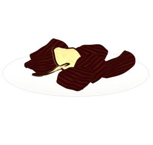 チョコポテトチップスのイラスト