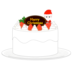 クリスマスケーキのイラスト