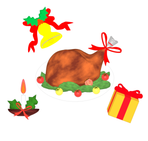 クリスマスチキンのイラスト