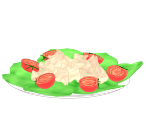 冷しゃぶのサラダのイラスト