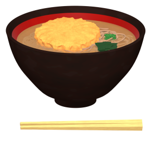 コロッケそばのイラスト