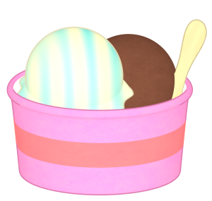 カップアイスのイラスト