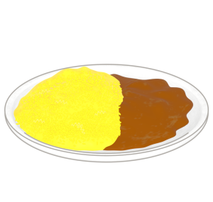 カレーサフランライスのイラスト