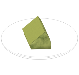カットした抹茶 シフォンケーキのイラスト