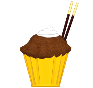 かわいいカップケーキのイラスト