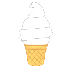 かわいいソフトクリームのイラスト
