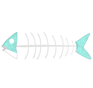 魚の骨のイラスト