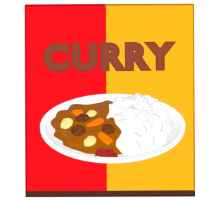 食品 レトルトカレーのイラスト