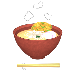 かき揚げうどんのイラスト