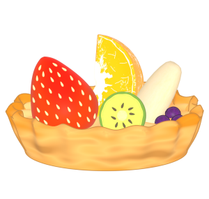 フルーツタルトのイラスト
