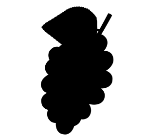ぶどうのシルエット