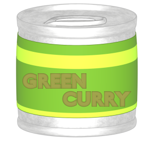 グリーンカレーの缶詰のイラスト