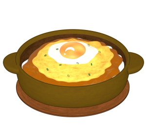 焼きカレーのイラスト