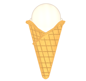 アイスクリームのコーンのイラスト