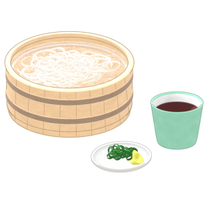 釜揚げうどんのイラスト