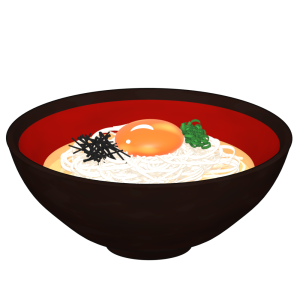 釜玉うどんのイラスト