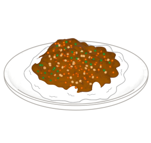 キーマカレーのイラスト