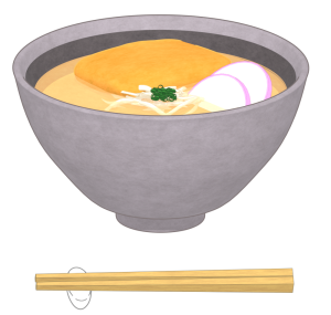 きつねうどんのイラスト