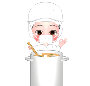 給食のおばちゃんのイラスト