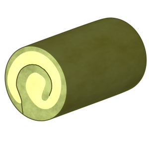 抹茶 ロールケーキのイラスト