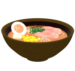 味噌ラーメンのイラスト