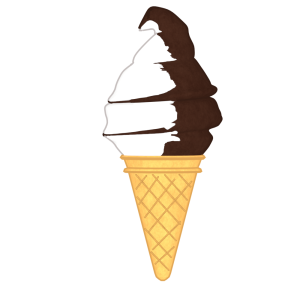 ミックスソフトクリームのイラスト