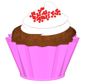 レッドベルベットケーキのイラスト