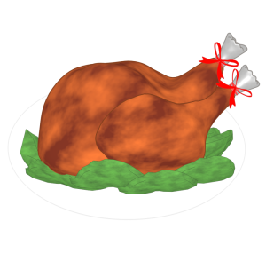 ローストチキンのイラスト