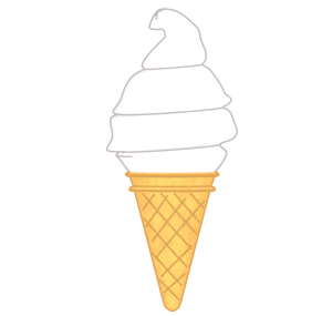 ソフトクリームのイラスト
