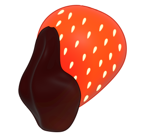 いちごフォンデュのイラスト