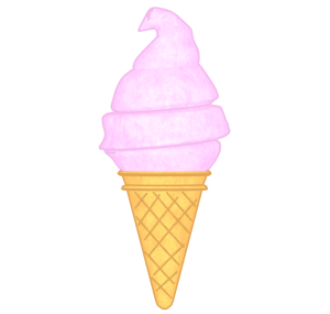ストロベリーソフトクリームのイラスト