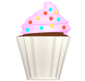 おしゃれなカップケーキのイラスト
