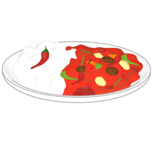 激辛カレーのイラスト