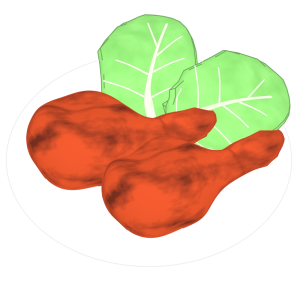 タンドリーチキンのイラスト