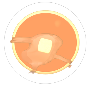 上から見たホットケーキのイラスト