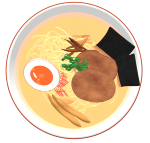 上から見たラーメンのイラスト