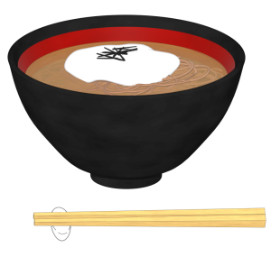 とろろ蕎麦のイラスト
