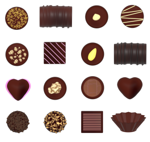 トリュフチョコレートのイラスト