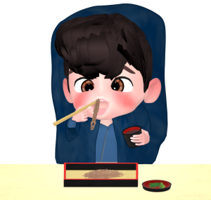 二人羽織のイラスト