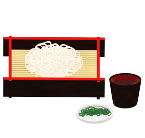 ざるうどんのイラスト