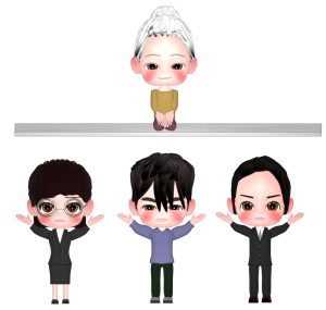 少子高齢化社会のイラスト
