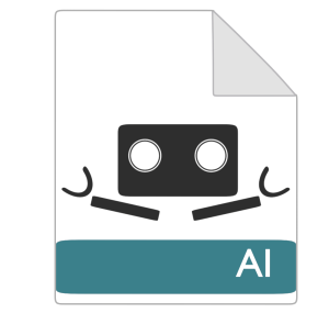 Ai（人工知能）の拡張子ファイルのイラスト