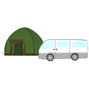 オートキャンプのイラスト