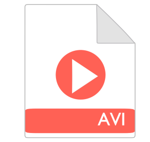 AVIの拡張子ファイルのイラスト