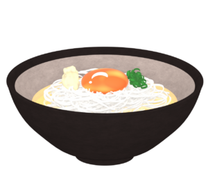 ぶっかけうどんのイラスト