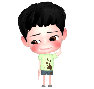 服を汚した子供のイラスト